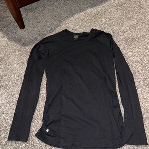 Athleta Black Long Sleeve Work Out Top